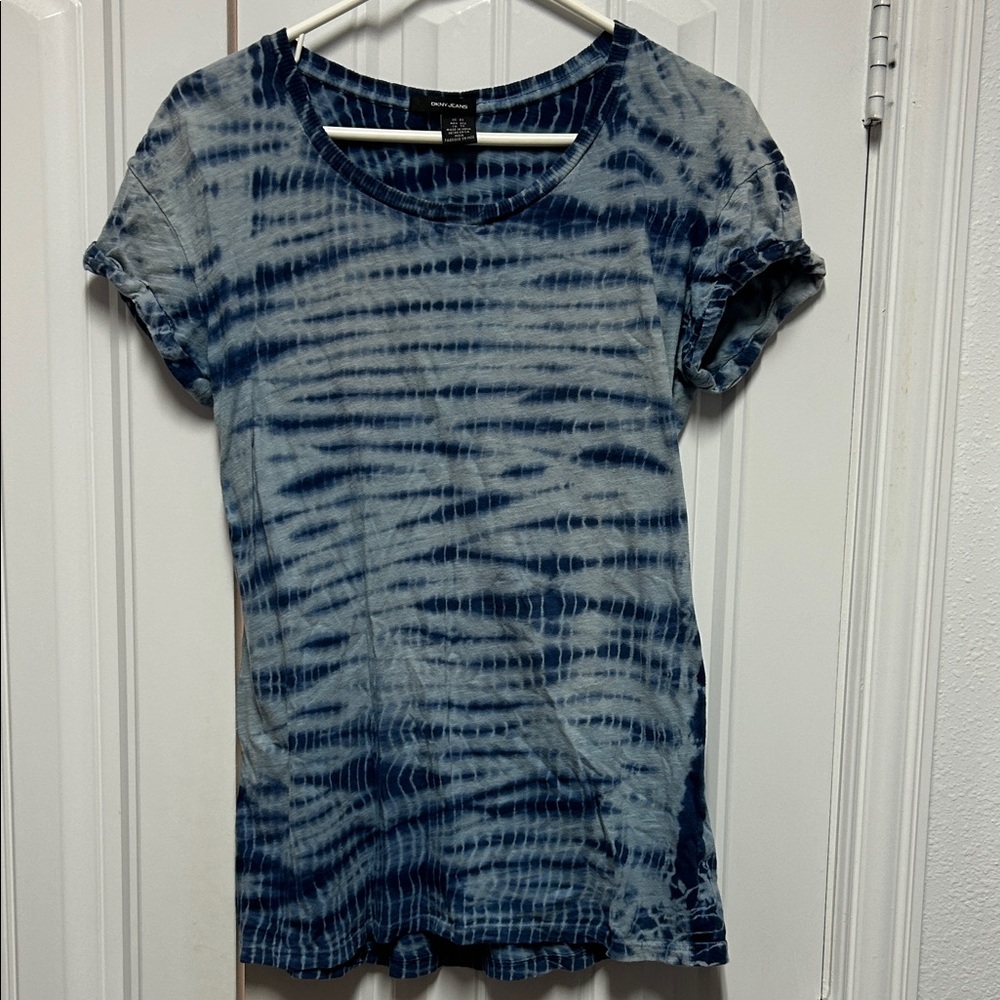 DKNY Jeans Navy Tie-Dye Short Sleeve Tee